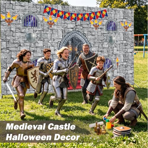 Medieval Castle Party Decorations Set - Knight Birthday Supplies, 26pcs, Variation: Medieval Castle