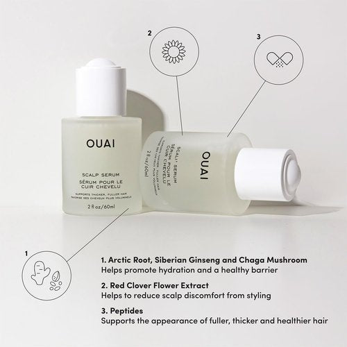 OUAI Scalp Serum - Balancing Hair Serum with Red Clover & Siberian Ginseng for Thicker Hair | 2 Fl Oz