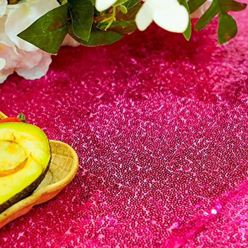 Pink Sequin Round Tablecloth 132 Inch Glitter Cover for Events & Parties - Variation of THIS listing