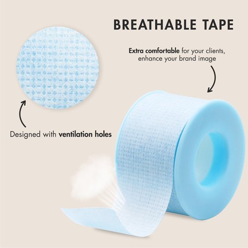Embagol Lash Tape for Eyelash Extensions Blue Eyelash Tape for Extensions Sensitive Silicone Gel Easy Tear Breathable Medical Microporous Eyelash Extension Tape (0.98in 3.9yd, 6 Rolls)