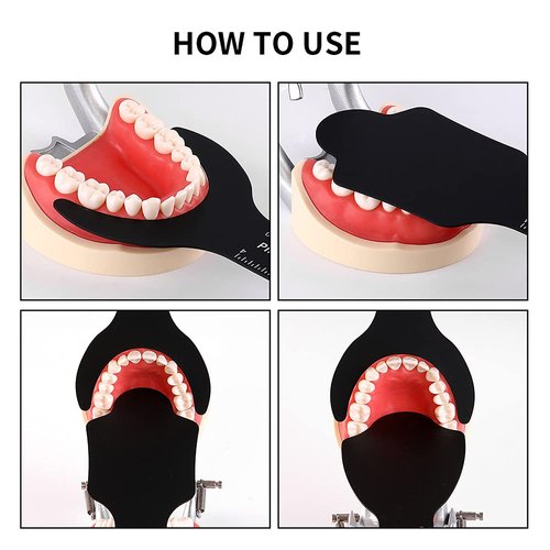 6 Pcs Dental Photography Contraster, 6 Size Black Background Board Intraoral Photographic, Palatal Photo Contrast Kit