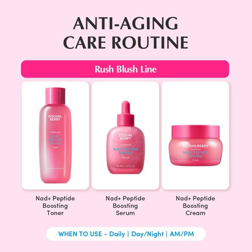 EQQUALBERRY NAD+ Peptide Boosting Toner – Radiance-Enhancing, Hydrating & Firming Toner for Dull Skin, Fine Lines & Wrinkles with Peptides & Ceramide – Anti-Aging Korean Skincare(5.07 fl.oz/150ml)