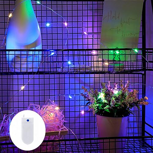 Fairy String Lights 7Ft 20 LED Multi-Color Waterproof Battery Operated - Flash Colorful Variation