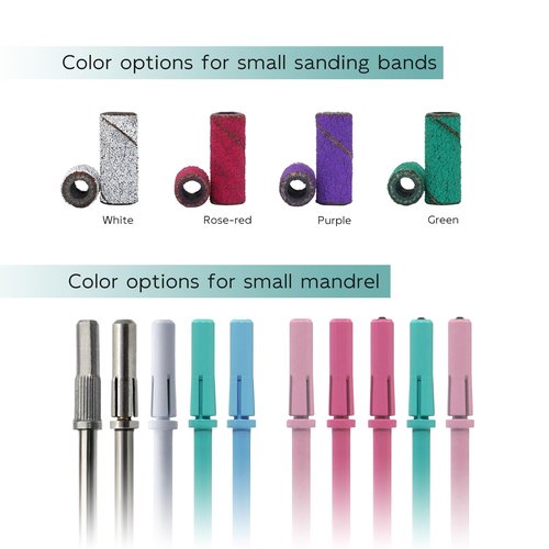 HYTOOS 3.1mm Pink Small Mandrel Bit, Professional Stainless Steel Mini Mandrel Bit for Small Sanding Band Files, Manicure Art Electric Drill File Tool