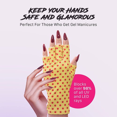ManiGlovz -The Original Dermatologist Recommended UPF 50+ UV Protective Manicure and Sunblock Fingerless Gloves, Sun Protection, Driving and Gel Manicure Gloves in Neon Pink