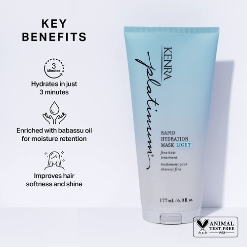 Kenra Professional Platinum Rapid Hydration Mask - Lightweight Treatment for Fine Hair | 6 oz.