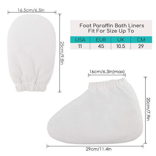 Paraffin Wax Bath Gloves and Booties, Segbeauty Elastic Opening Insulated Thick Mitts & Sock Liners for Hands & Feet Hot Wax Bath Heated SPA thera-py Wax Care treat-ment Paraffin Wax Warmer Machine