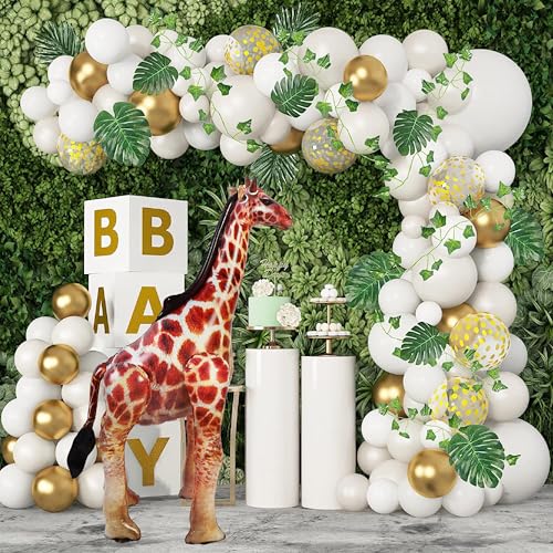 Light Yellow Huge Inflatable Giraffe Animal Balloon for Jungle Birthday Party
