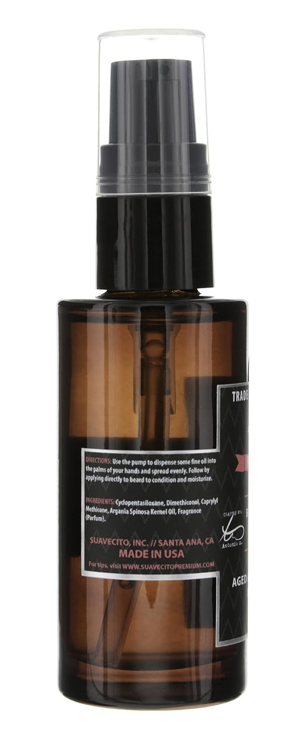Suavecito Premium Blends Beard Oil - Softening Leave-In Conditioner for Hydrated Skin & Healthy Growth - 1 oz