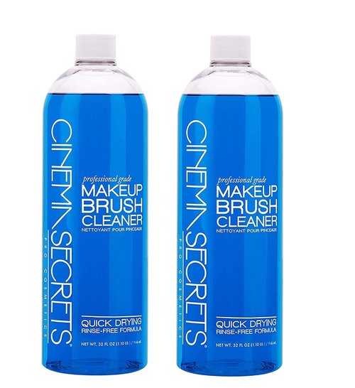 CINEMA SECRETS Professional Makeup Brush Cleaner - 32 Fl Oz | Gentle Formula for Deep Cleaning