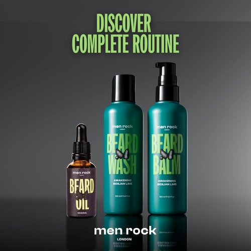 Men Rock Awakening Beard Balm - Sicilian Lime - Leave In Beard Conditioner for Men - Mens Skincare Products - Conditioning and Softening Balm - 3.4 oz