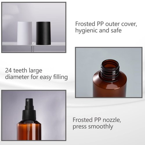 Portable Travel Spray Bottle,3Pcs 100ml/3oz Fine Mist Hairspray Bottle for Essential Oils, Empty Airless Makeup Face Spray Bottle Clear Refillable Travel Containers for Cosmetic Skincare Perfume.