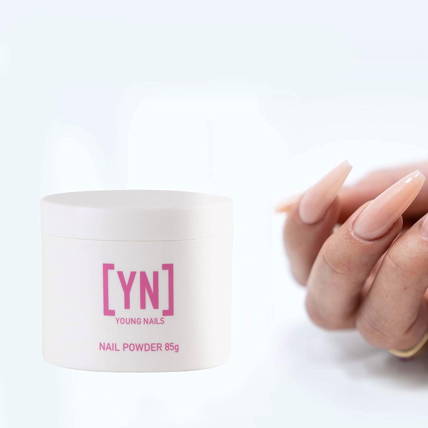 Young Nails Acrylic Core Powder - Professional Self-Leveling Nail Powder | Clear, Nude, Pink & White, 85g