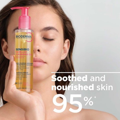 Bioderma Sensibio Micellar Cleansing Oil - Gentle Deep Cleansing Face Cleanser | 6.7 Fl Oz