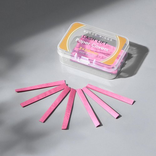 BLACKWINGS 1000P Pink Lash Lift Cover Sheets, 3 Sizes Disposable Eyelash Perm Pad Covers, Lash Lamination Protector for Lash Lift Perming Salon Home Use