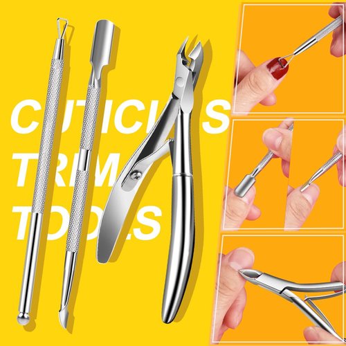 Nail File and Buffer, TsMADDTs Manicure and Pedicure Tool Kit with Files and Buffers Block Set, Polish Buffer, Cuticle Pusher, Cuticle Nipper, Peeler, File Lifters for Toenail,13 pcs Nail Care Kit