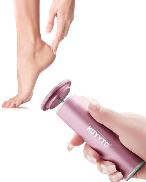 Professional Electric Foot File, Adjustable Rotatable Electronic Foot Dead Skin Remover Callus Remover Tool for Home & Nail Salon with 60 pcs Replacement Sandpaper Disk,Pink