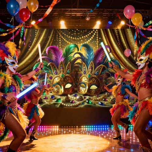 Carnival Party Banner Dual Mask Decor 71x43 Polyester - Variation LR00084