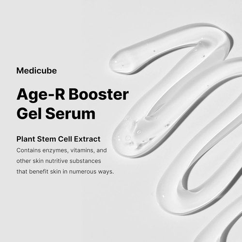 Medicube Age-R Booster Gel Serum - Nourishing Facial Serum with Hyaluronic Acid & Plant Stem Cells | Hypoallergenic Korean Skin Care