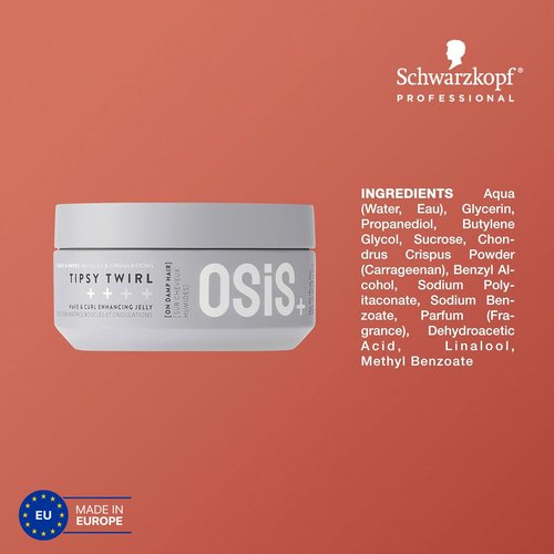 OSiS+ Tipsy Twirl Curl Cream - 10.1 Fl Oz Medium Hold Curl Enhancer for Defined Waves & Humidity Protection