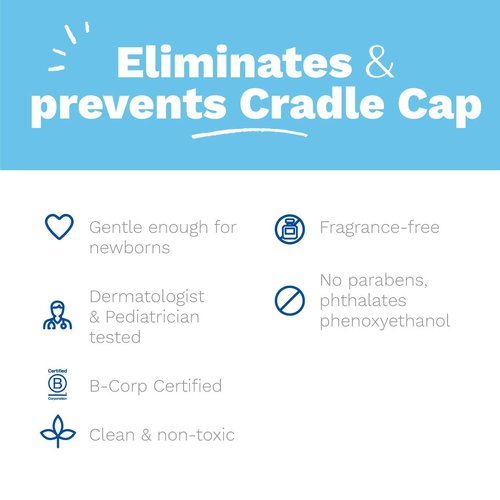 Mustela Cradle Cap Cream - Fragrance-Free Baby Moisturizer for Seborrheic Dermatitis - 1.35 fl. oz.