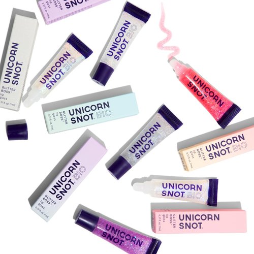 UNICORN SNOT Holographic Glitter Lip Gloss Gift Set - Sparkly & Shimmer Lips | Holographic Lip Gloss | Vegan & Cruelty Free 0.37fl oz 3-Pack