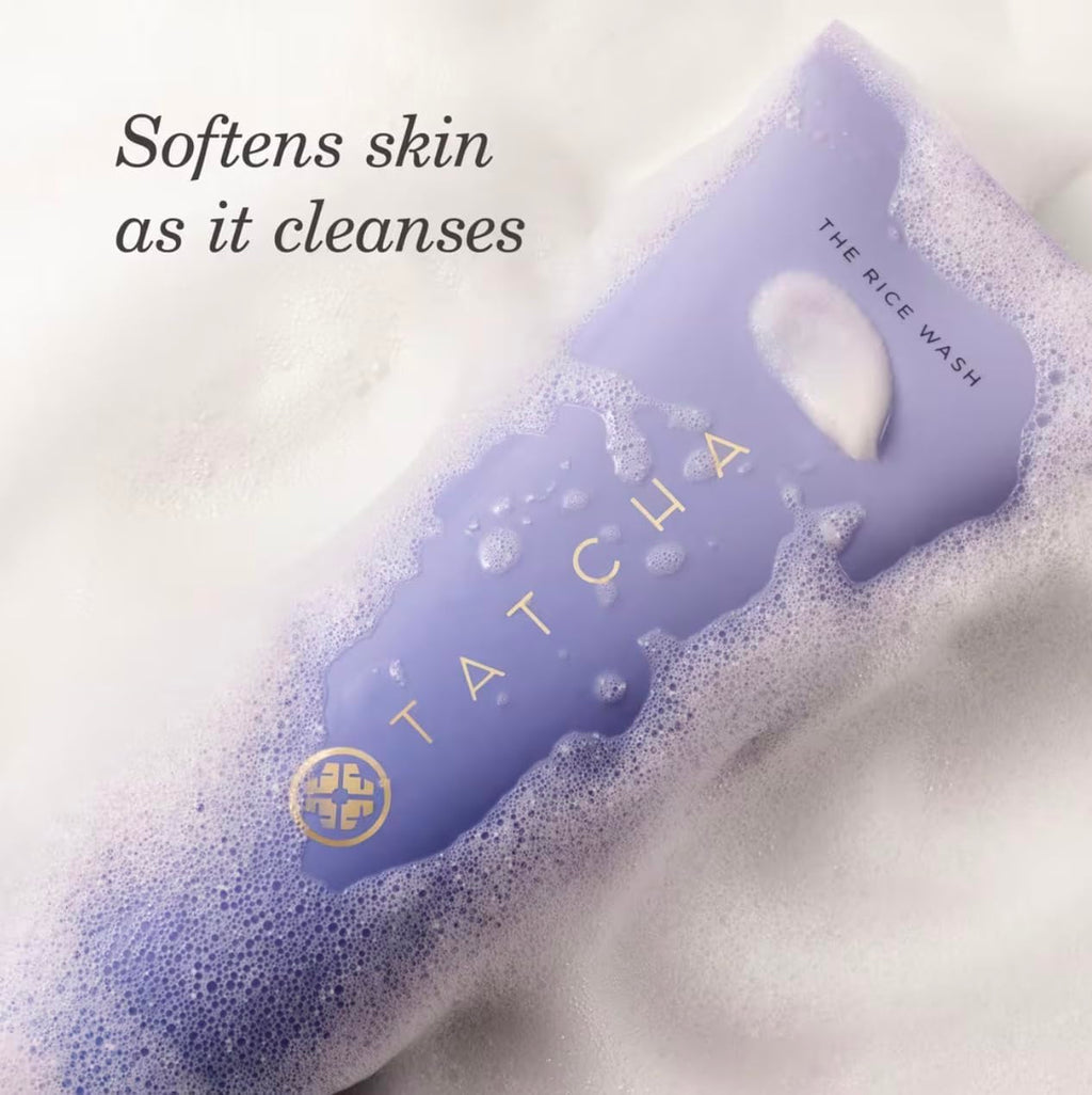 TATCHA The Rice Wash - Travel-Sized Soft Cream Facial Cleanser for Luminous Skin | 50 ml/1.7 fl. oz.