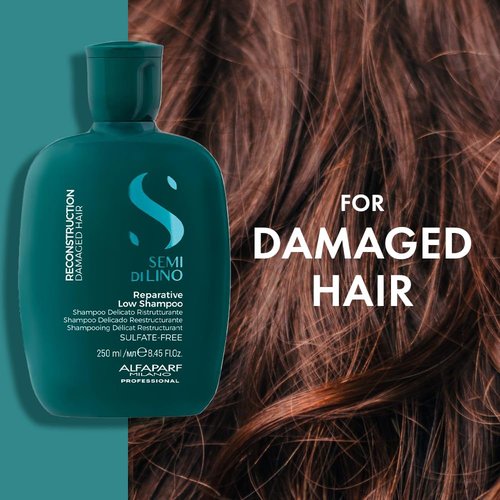 Alfaparf Milano Semi Di Lino Reparative Shampoo - Sulfate & Paraben Free for Damaged Hair - Professional Quality
