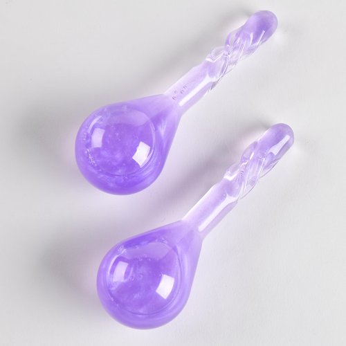 Facial Ice Globes, Cryo Cooling Balls with Anti-Slip Handle for Face, Eyes & Neck, Relaxing Beauty Massage Tool for Soothing and Refreshing Skincare Routine, Quicksand Purple