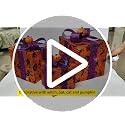 Yudara Halloween Lighted Gift Boxes Set - Orange Bat Spider Web Pumpkin