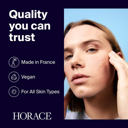 HORACE Salicylic Acid + Niacinamide Face Serum for Men - Anti-Blemish Treatment for Pore Tightening & Smoother Skin - Unscented, 30ml