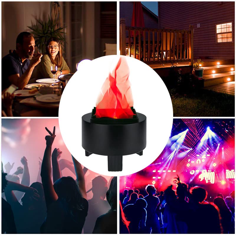 3 Pack 3D LED Fake Fire Flame Light Indoor Flame Effect Lamps for Christmas Halloween Party