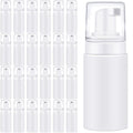 Teenyyou 50pcs Foam Pump Bottles 1oz/30ml Plastic Mini Empty Dispenser DIY Travel Face Cleanser Mousse Soap Foam Bottle Refillable Hand Soap Eyelash Shampoo Cosmetics Portable Travel Pack(White)