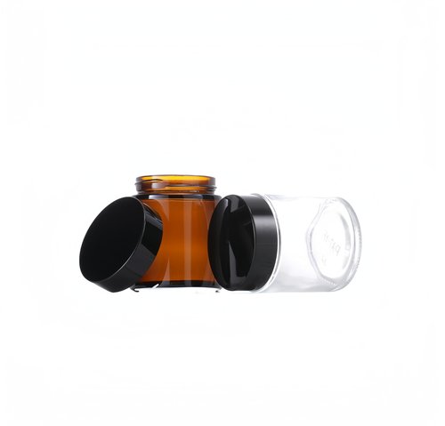 3.4 oz Clear Glass Jars with Lids & Inner Liner,2 Pcs 100g Small Glass Containers Reusable Travel Toiletries Container for Creams,Lotion,Ointmen,Makeup,Spice,Powders,Cosmetic