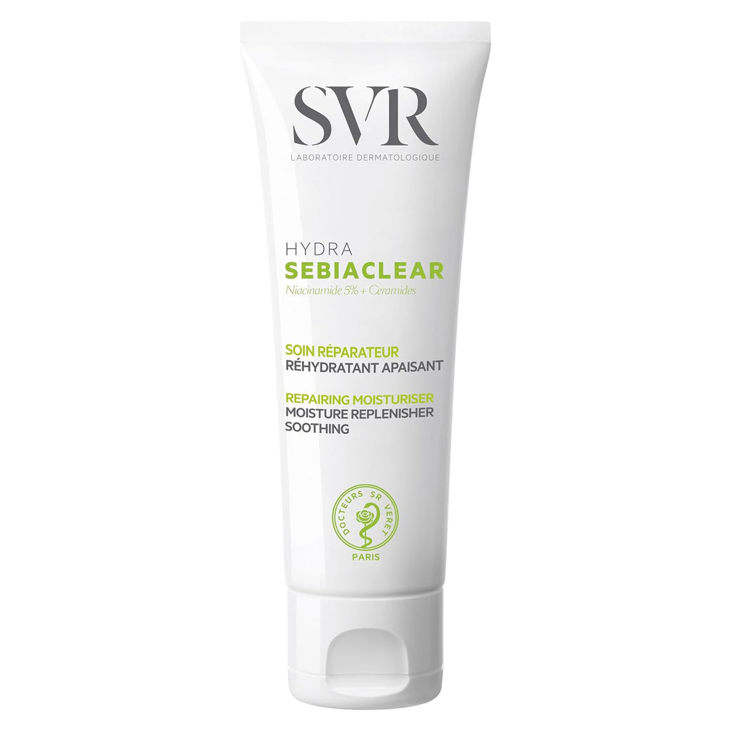 SVR Sebiaclear Moisturizing Face Cream - Soothing Formula with Niacinamide & Hyaluronic Acid for Oily Sensitive Skin | 1.4 oz
