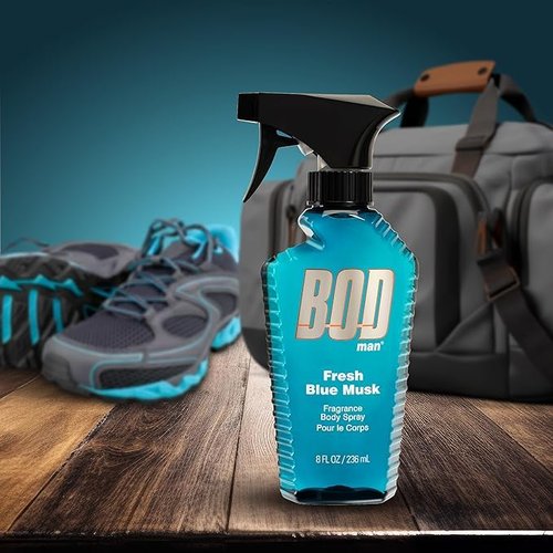 Parfums de Coeur Bod Man Fresh Blue Musk Body Spray - Invigorating Scent | 8 oz