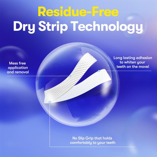 MySmile Teeth Whitening Strips, Hydroxyapatite-Infuse White Strips, Non-Sensitive Teeth Whitening with Soothing Natural Ingredients, Enamel-Safe, Residue-Free, Non-Slip, 21 Treatments Kit
