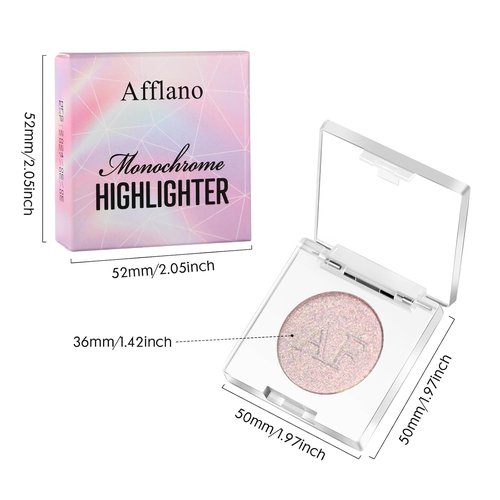 Skiennix Highlighter Makeup Palette - Long-Lasting Formula for Fairy-Like Sheer Glow | Translucent Pink & Silver Shimmer