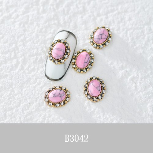 50PCS Western Nails Turquoise Nail Charms 3D Nail Art Supplies Nail Accessories Nail Decoration Retro Nail Charms for Manicure Craft