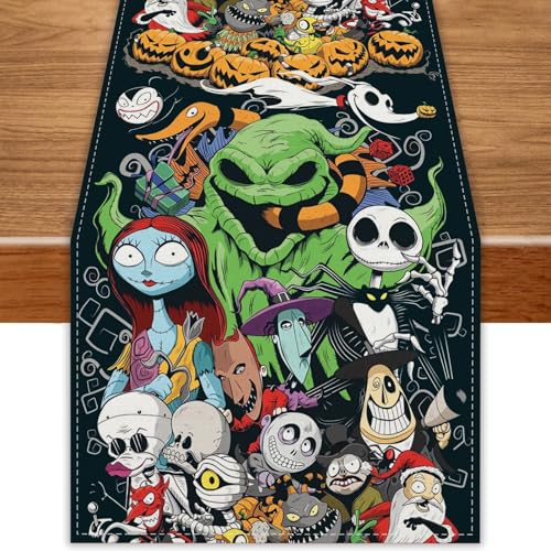 Halloween Table Runner 13 x 72 Inches - Festive Home Kitchen Decor - FARMNALL