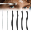 Eyebrow Razors w/Dermaplane Razors Set - Japanese Blades Razors - Small Face Razors for Peach Fuzz and Fine Hair, Multipurpose Exfoliating Dermaplaning Tools for Women and Men, Black
