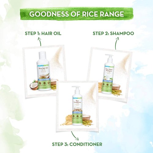 Mamaearth Rice Water Shampoo - Nourishing Formula with Rice Water & Keratin | 8.45 Fl Oz (250ml)