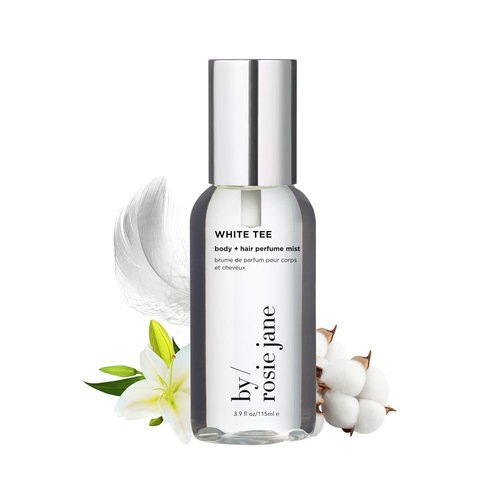 By Rosie Jane Body & Hair Perfume Mist - White Tee Scented Mist with Cotton Blossom & Soft Rose (115ml)