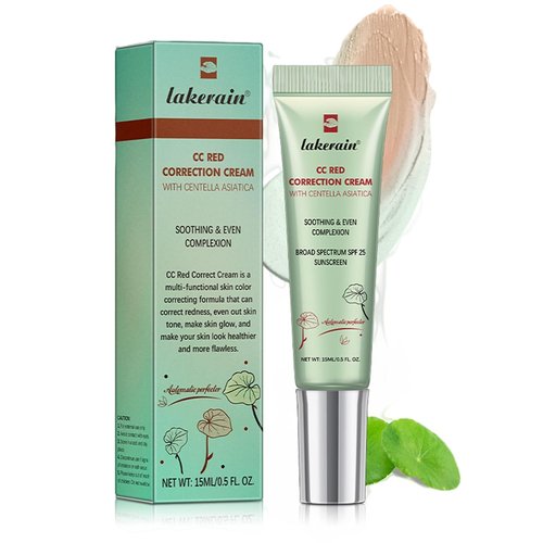 CC Cream Red Corrector by [Brand Name] - Lightweight Color Correcting Formula with SPF | Medium Coverage for Redness, Blemishes & Acne Marks