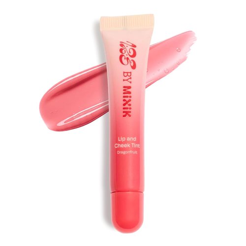 MIXIK Cheeky Blush Tint & Lip Stain - Multi-Use Vegan Makeup with Squalane & Hyaluronate | 0.3 fl oz (Dragonfruit)