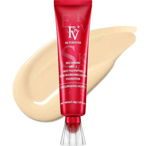 FV Waterproof Liquid Foundation - Hydrating, Lightweight Makeup for Normal & Dry Skin | Nourishing Ivory, 30ml