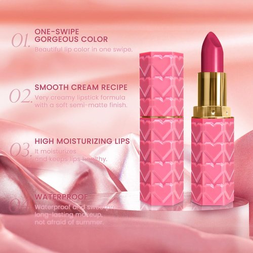Evpct Matte Lipstick Set - 3 Pcs Silky Velvet in Plum Purple, Rose Red & Mauve | Long-Lasting & Smudge-Proof