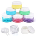 Cosywell Cream Jars for Toiletries Silicone & PP Travel Size Toiletries 8PCS TSA Approved Leak-proof Travel Size Containers Refillable Cosmetic Containers with Lid for Lotion Makeup Cosmetics