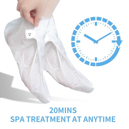 ROUSE Foot Mask Moisturizing 6 Pack Feet Spa Hydrating Mask Socks Soft Dry Cracked Feet Care - Nicotinamide + Shea Butter + Goat Milk - Women and Men