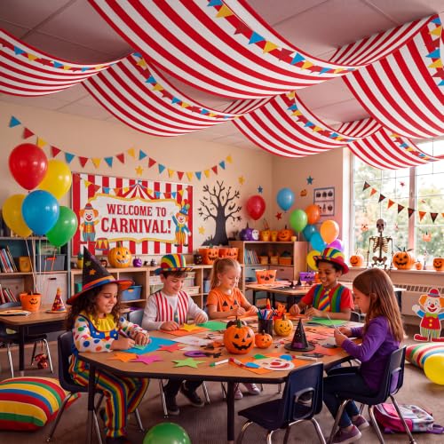 Halloween Carnival Circus Ceiling Decorations Banner - 3 Pack - Variation of Carnival